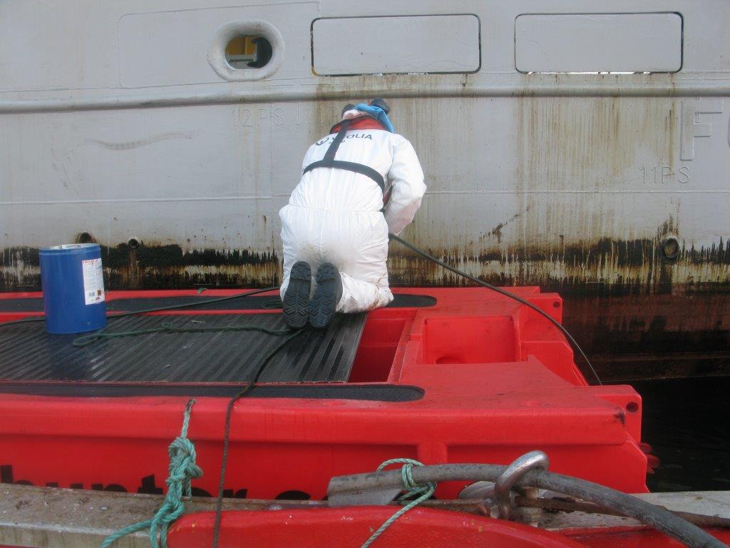 Using a work boat